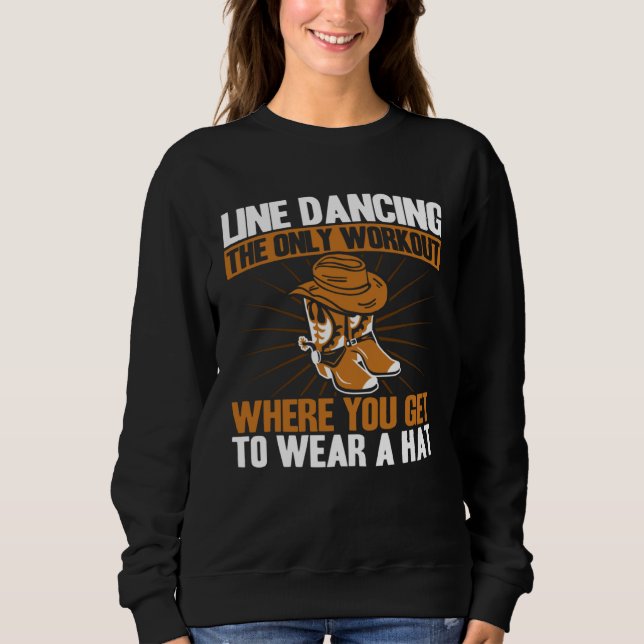 Moletom Line Dancing Dance Teacher Workout wear a hat (Frente)
