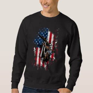 Moletom Lineman afligiu a bandeira americana Patriótica 4º