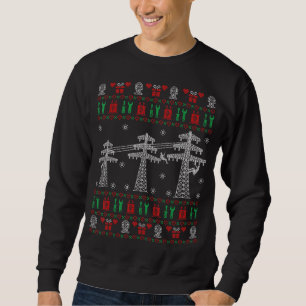Moletom Lineman Ugly Christmas Sweater Para Elétrico