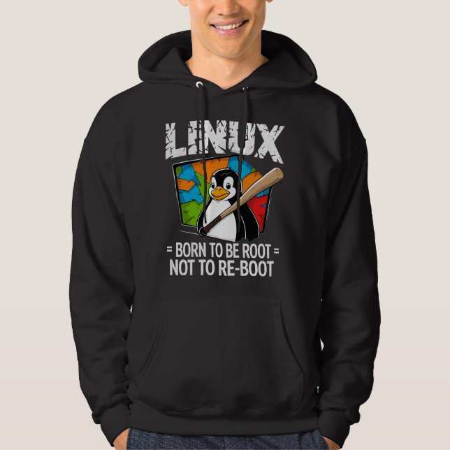Moletom Linux - Nascido Para Ser Root (Frente)