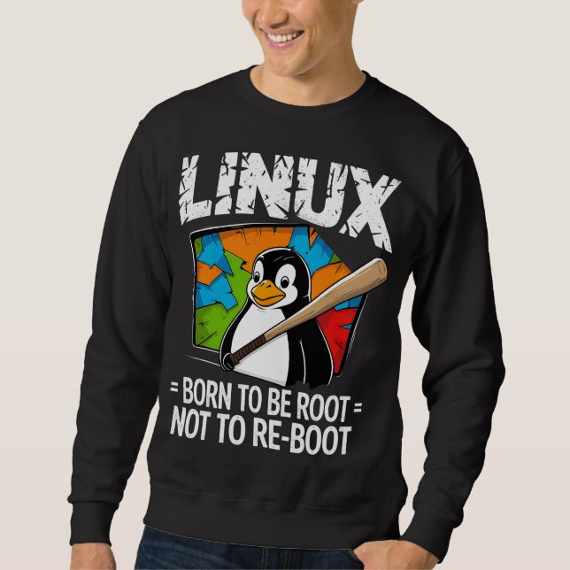 Moletom Linux - Nascido Para Ser Root (Frente)