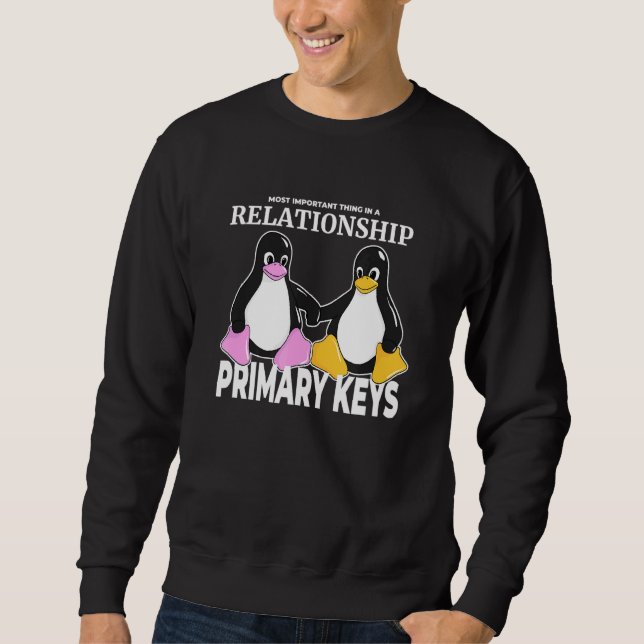 Moletom Linux Penguin Love Secret Of Relationship Primary (Frente)