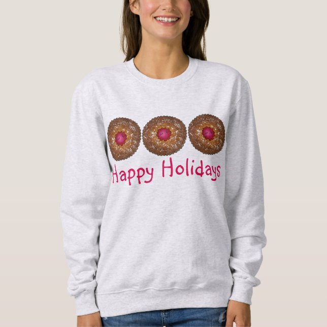 Moletom Linzer Torte Christmas Cookie Sweatshirt (Frente)