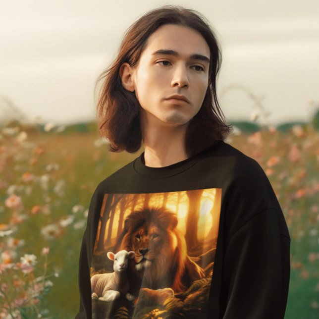 MOLETOM LION E O LAMB CHRISTIAN T SHIRTS (Criador carregado)