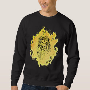 Moletom Lion Head Africa Gato Grande Leões Coloridos