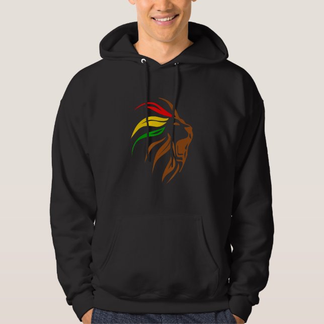 Moletom Lion Head Rasta Black History Month BLM Melanin Zo (Frente)
