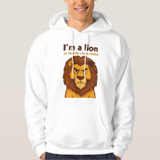 Moletom  lion no time for sheep drama White Motivational