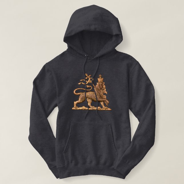 Moletom Lion of Judah - Haile Selassie Jah Girls Hoodie - (Frente do Design)