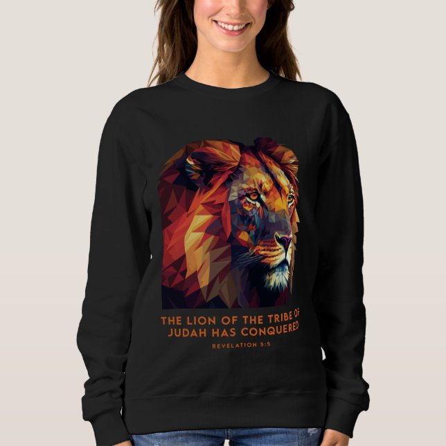 Moletom Lion of Judah Jesus Revelation Bible Verse Christi (Frente)