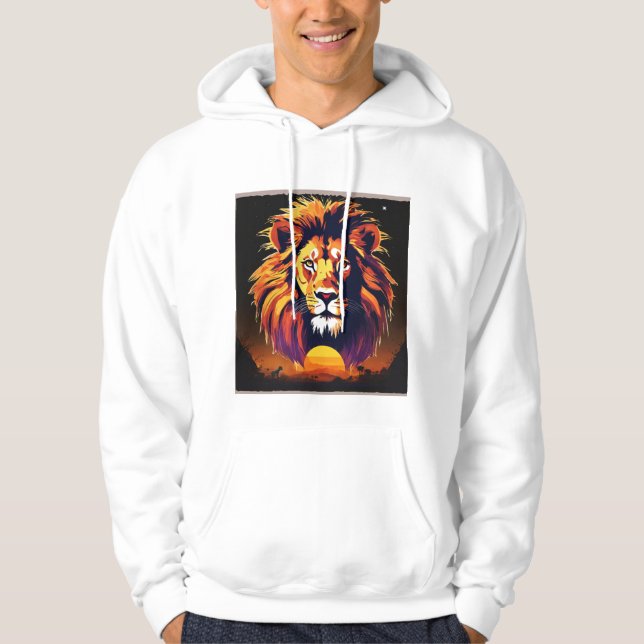 Moletom #LionHoodie #AnimalPrint #WildlifeFashion #LionArt (Frente)