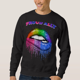 Moletom Lip Proud Ally Lgbtq Gay E Orgulho Lésbico Rainbo