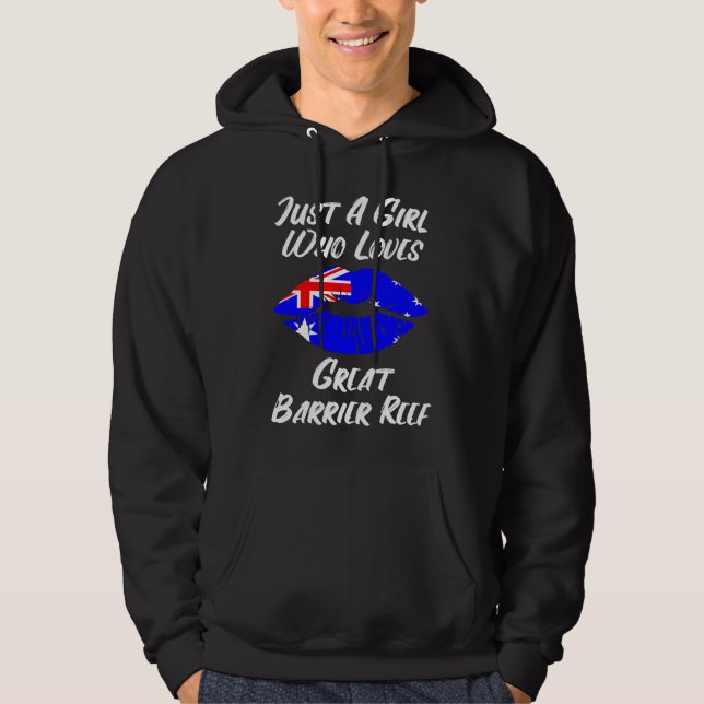 Moletom Lips Mouth Love Australian Flag Great Barrier Reef (Frente)