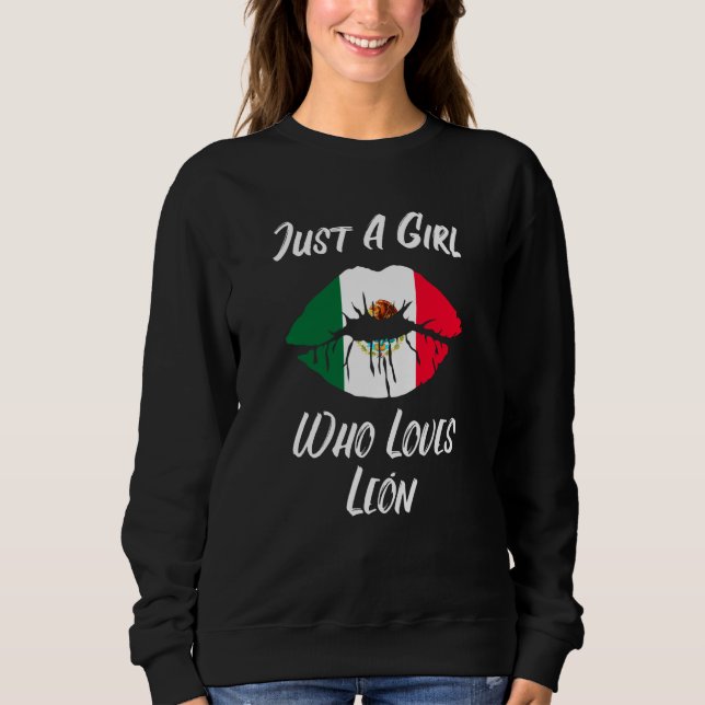 Moletom Lips Mouth Love Mexican Flag Leon (Frente)