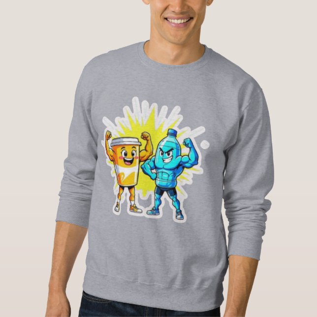 Moletom Liquid Strength – Funny Juice & Water Muscle Desig (Frente)