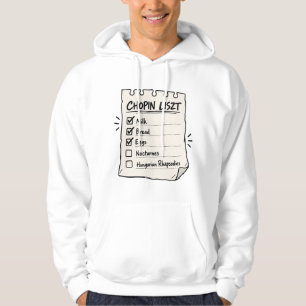 Moletom Lista de Compras Chopin Liszt