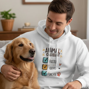 Moletom Lista de Verificação de Animais Foster Love Foreve