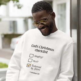 MOLETOM LISTA DE VERIFICAÇÃO DE NATAL DE DEUS