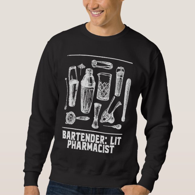 Moletom Lit Pharmacist  Bartender Humor Bartending Profess (Frente)