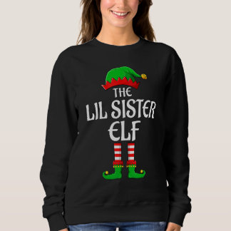 Moletom Little Sister Elf Matching Family Christmas Pajama
