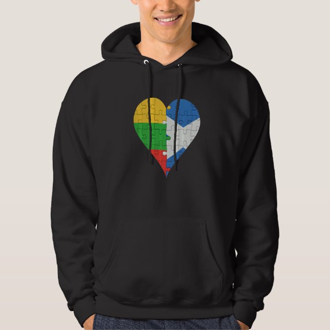 Moletom Lituano Scottish Flag Heart (Frente)