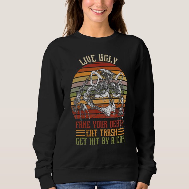 Moletom Live Fakes Your Death Trash Get Hat By A Car O (Frente)