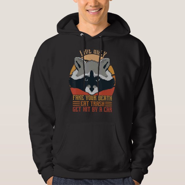 Moletom Live Fakes Your Death Trash Get Hat By A Car O (Frente)