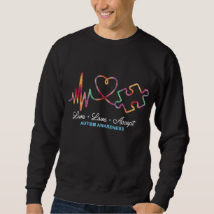 Moletom Live Love Aceitar Autismo Sensibilização Tie Dye A
