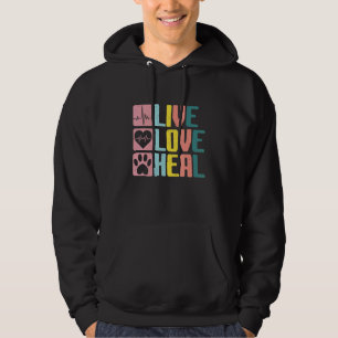 Moletom Live Love Heal Vet Tech Veterinary Technicic Cat