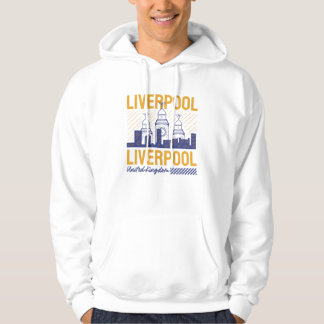 Moletom Liverpool Reino Unido Tipografia de Paisagem Urban