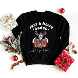 Moletom Livrário de Natal Só um Ganso Alegre