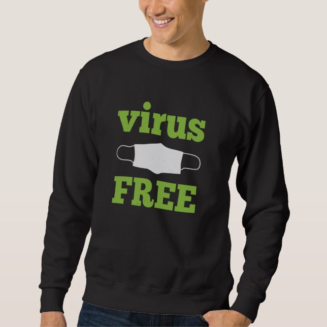 Moletom Livre de Vírus - Design de Conscientização sobre C (Frente)