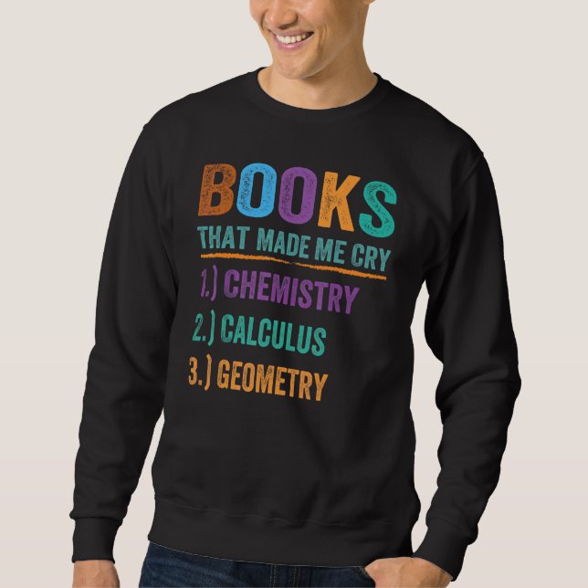 Moletom Livro Que Me Fez Chorar  Professor Matemática Ciên (Frente)