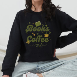 Moletom Livros Florais Modernos e Amante de Café