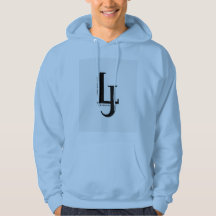 LJ Monograma Capuz Azul Royal | Logotipo Azul Roya