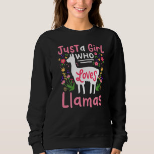 Moletom Llama Apenas Uma Menina Que Ama Llamas Llama