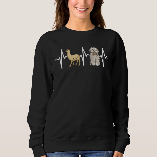 Moletom Llama Coton De Tulear Heart Bog (Frente)