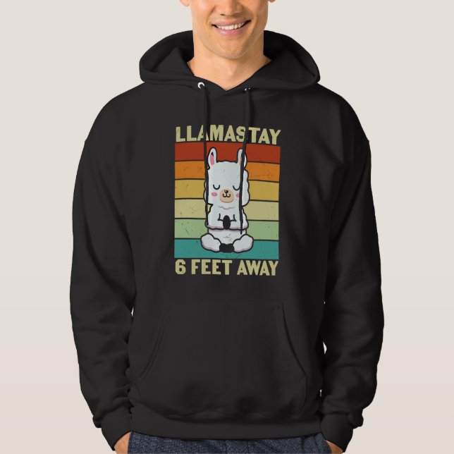 Moletom Llama   Cute Retro Style Alpaca Graphic Plus Size  (Frente)
