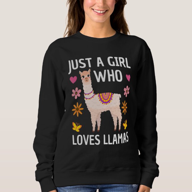 Moletom Llama For Women Girls Llama  Farm Animal (Frente)