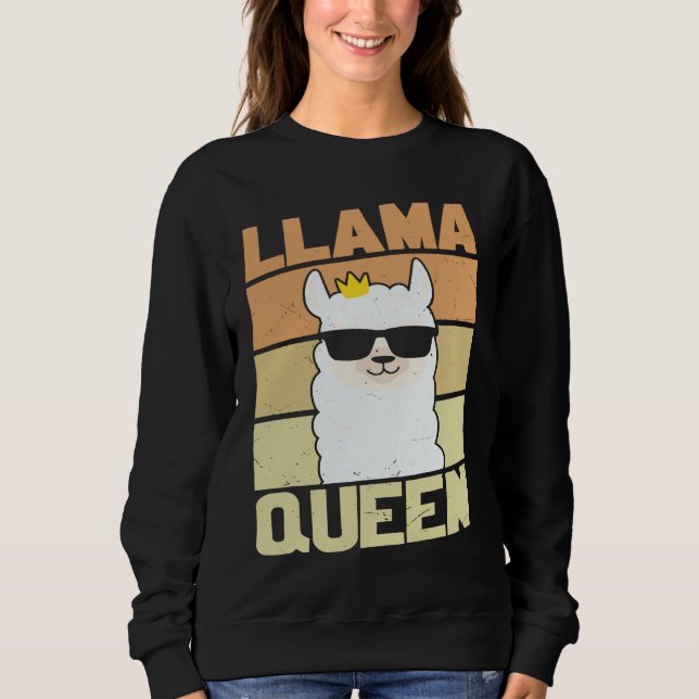 Moletom Llama  Funny Cute Retro Style Alpaca Graphic Plus  (Frente)