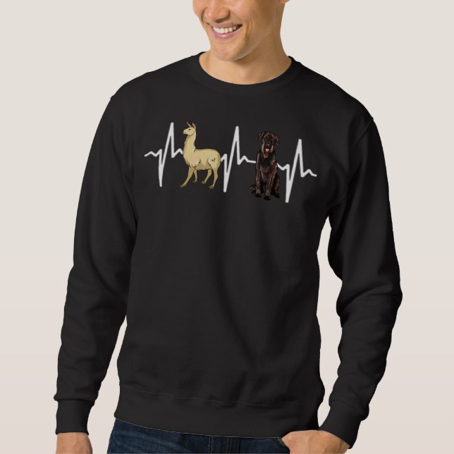 Moletom Llama Giant Schnauzer Heartbeat Dog (Frente)