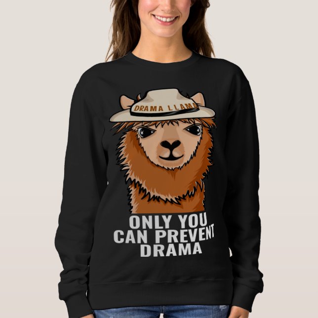 Moletom Llama Only You Can Prevent Drama funny Camping gif (Frente)