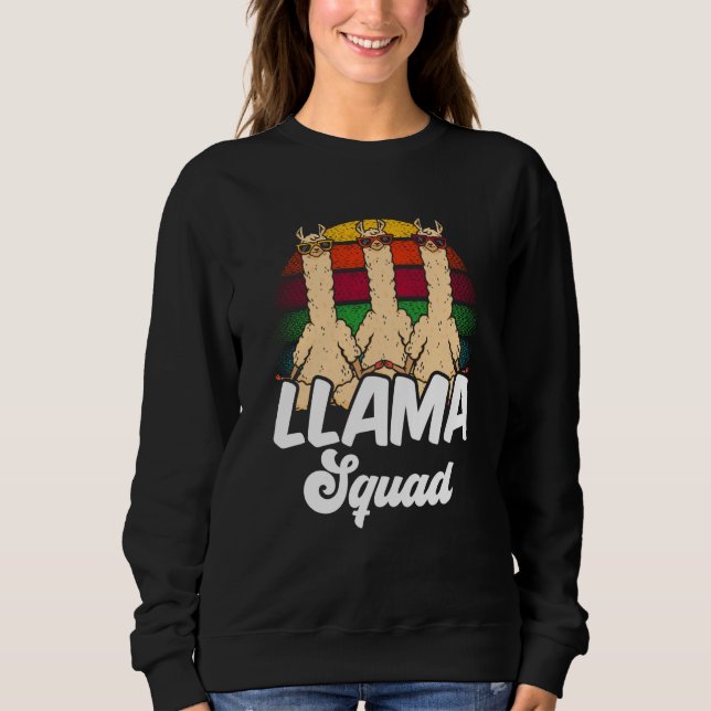 Moletom Llama Squad Animal Cute Llamas Sayings (Frente)