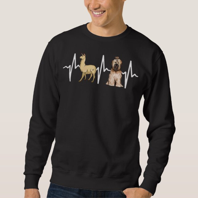 Moletom Llama Tibetan Terrier Heartbeat Dog (Frente)