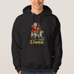 Moletom Llama Titi Visto Santa Hat Xmas Pajama Outfit