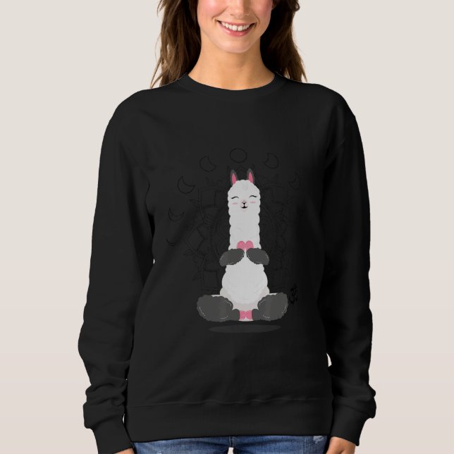 Moletom Llamaste Lama Namaste Yoga Llama (Frente)