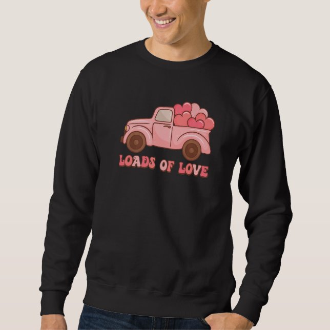 Moletom Loads Of Love Red Truck Hearts Toddler Happy Valen (Frente)
