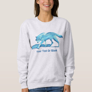 Moletom Lobo Azul Na Neve