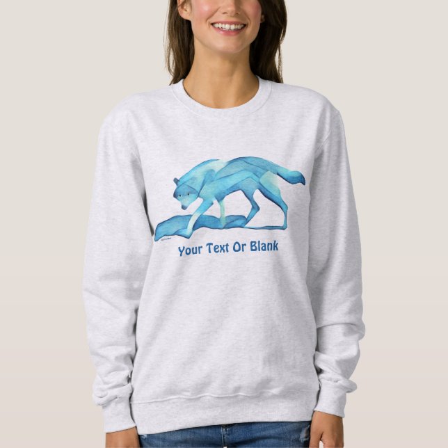 Moletom Lobo Azul Na Neve (Frente)