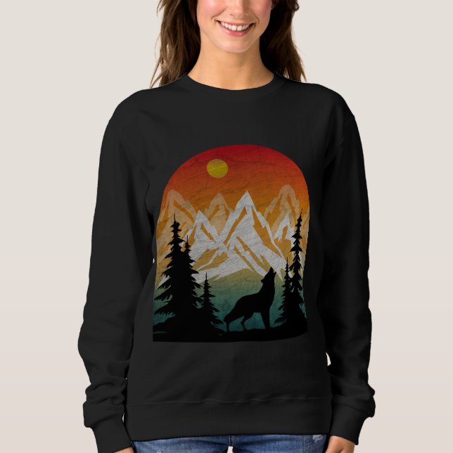 Moletom Lobo da Natureza Vintage (Frente)