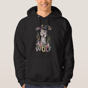 Moletom lobo-doce com lobos-giros-flores